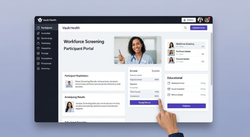 Vault Health Workforce Screening Participant Portal